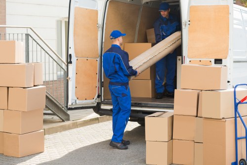 Professional removals team planning a move in Finsbury Park