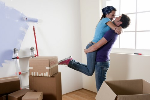 Local packing team organizing boxes for a Finsbury Park relocation