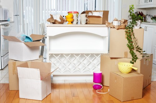 Furniture and boxes prepared for student storage in North London