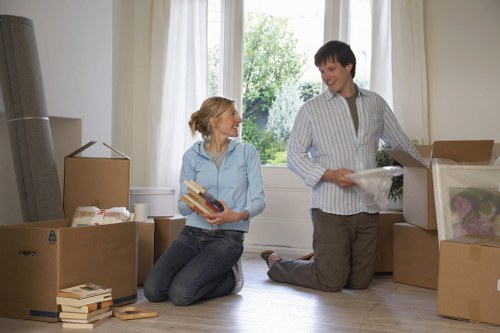 Careful transport of household items during a small move in Finsburypark