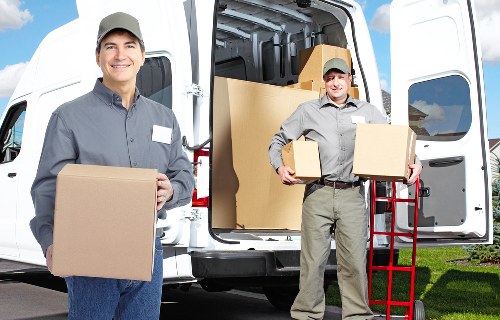 Careful loading of household items during a Finsbury Park move